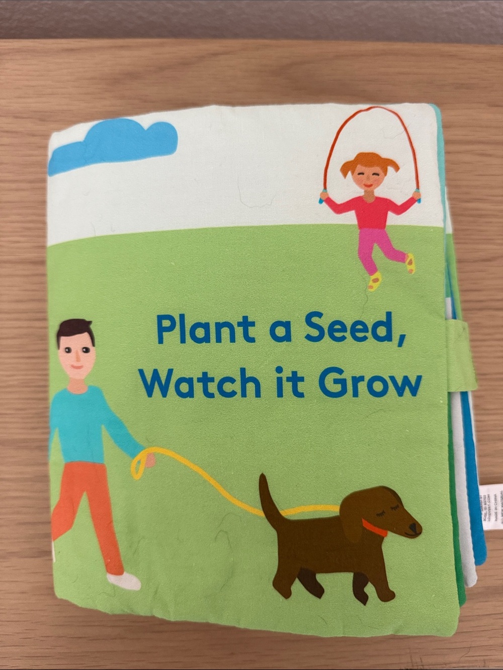 Plant a Seed, Watch it Grow Soft Fabric Play Book - Green